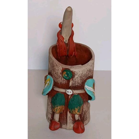 Handmade Polymer Clay Pencil Holder Made in Poland 8.25" - Picture 1 of 15